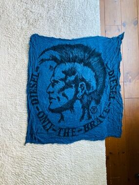 Diesel blue and black graphic scarf